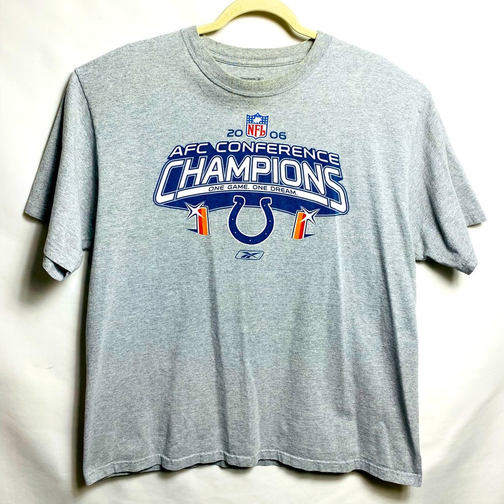 Indianapolis Colts Gray XL T Shirt NFL Reebok Size XL Short Sleeve Shirt